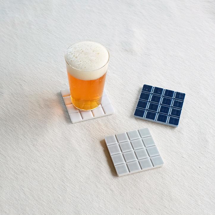 コースター THE COASTER ザ タイル製 ホワイト 四角 スクエア
