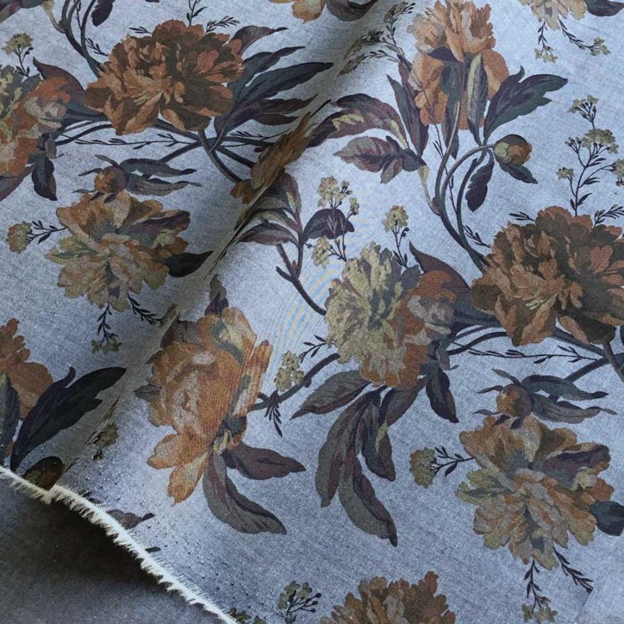 LIBERTYリバティプリント・国産コロンボシャンブレー生地＜Decadent