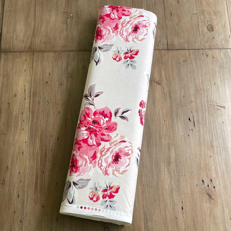 Cath Kidston キャスキッドソン 生地 コットンファブリック＜Brampton Bunch Raspberry＞(ブランプトンバンチ