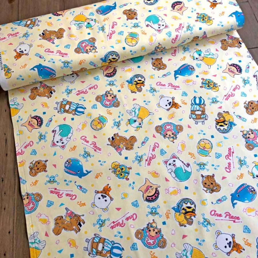 One Pieceワンピース オックス生地 ネイビー ブルー クリーム アニメ キャラクター 入園入学通園通学 G 3039 G 3039 リバティプリントショップmerci 通販 Yahoo ショッピング