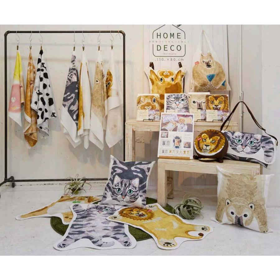 HOME DECO 動物マット柄 シーチング生地 ネコ・うさぎ・シロクマ