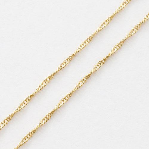 ブレスレット チェーン スクリュー 18金 0.25φ×1.4mm幅 15cm 16cm 17cm