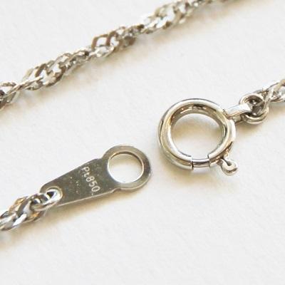 ブレスレット チェーン スクリュー プラチナ Pt850 0.33φ×2.0mm幅 15cm