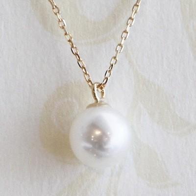 本真珠k18 ペンダントトップ ネックレス パール 6.5mm〜7.0mm
