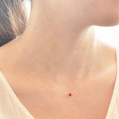 ネックレス レディース サンゴ レッド K18 一粒 ペンダント 18K