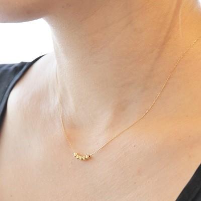 ネックレス レディース ミラーボール K18 18K 18金 ゴールド WG