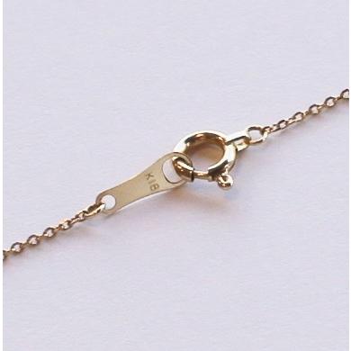 ロングネックレス レディース K18 Y字 チェーン シンプル 70cm あす