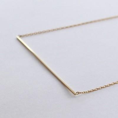 ネックレス レディース 18金 シンプル ストレート ペンダント K18 18K 