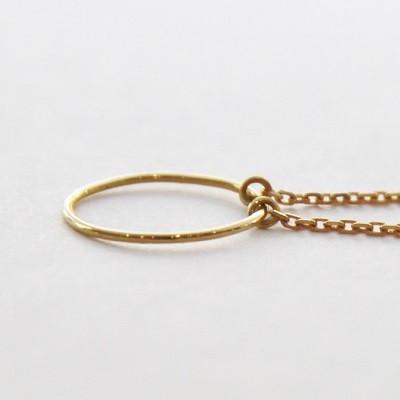 ネックレス レディース 18金 シンプル サークル ペンダント リング K18 18K ゴールド PG WG ピンクゴールド プラチナ 華奢 細い 細め 女性の画像