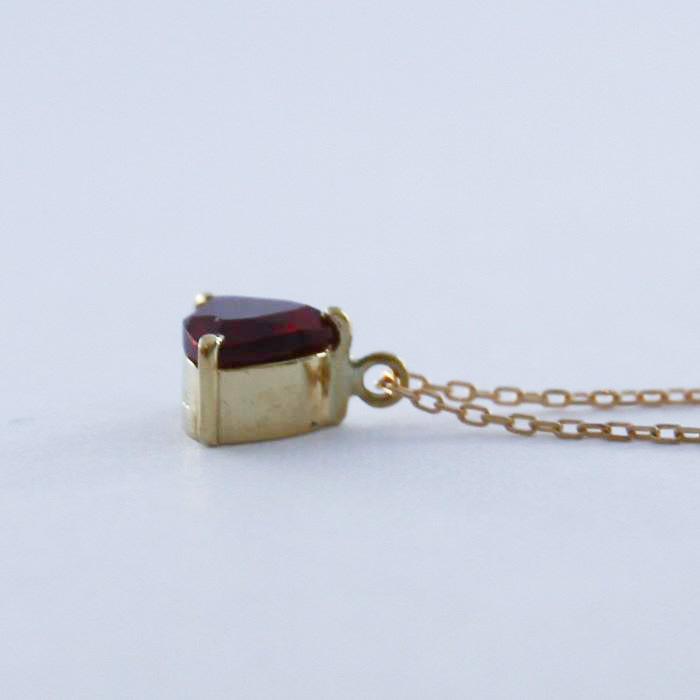 ペンダント ネックレス ガーネット K18 ゴールド レディース