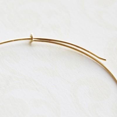 フープピアス 18金 50mm 5センチ K18 18K ゴールド ピンクゴールド 
