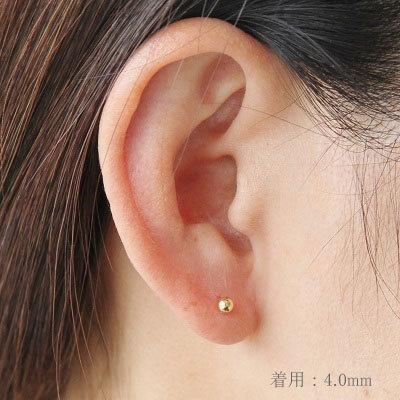 ピアス スタッド 丸玉 K18 18K 18金 ゴールド WG ホワイトゴールド 2mm  