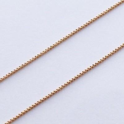 ネックレス チェーン ベネチア 18金 ゴールド 0.7mm幅 36cm 37cm 38cm 40cm 42cm 45cm 50cm 60cm 80cm K18 18K レディース メンズ 送料無料の画像