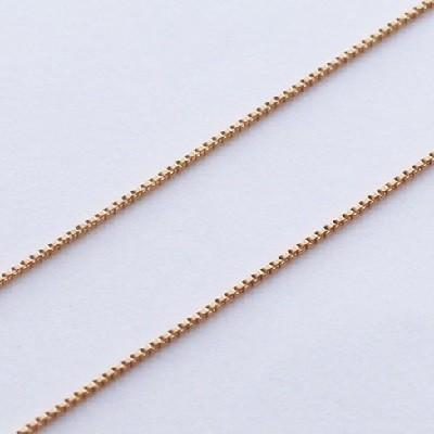 ネックレス チェーン ベネチア 18金 ゴールド 1.0mm幅 36cm 37cm 38cm 40cm 42cm 45cm 50cm 60cm 80cm K18 18K レディース メンズ 送料無料の画像