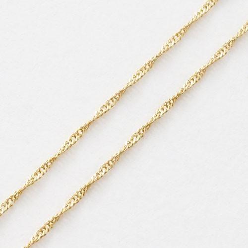 ネックレス チェーン スクリュー 18金 ゴールド 0.45φ×2.6mm幅  
