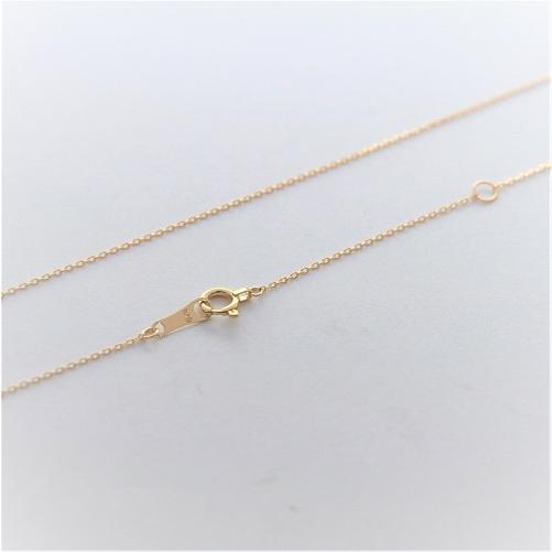 ネックレス チェーン 小豆 18金 ゴールド 0.21mm × 0.7mm幅 36cm 37cm