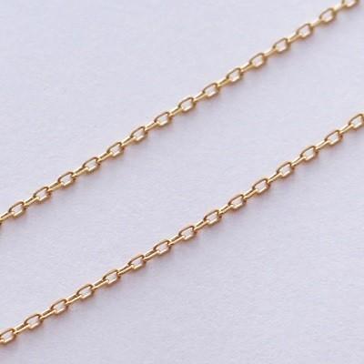 ネックレス チェーン 小豆 18金 ゴールド 0.24mm × 0.8mm幅 36cm ネックレス チェーン 小豆 18金 ゴールド 0.24mm × 0.8mm幅 36cm