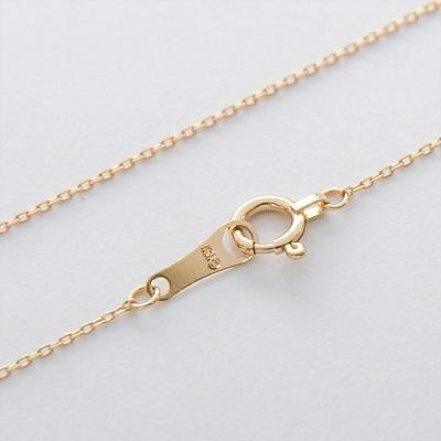 ネックレス チェーン 小豆 18金 ゴールド 0.34mm × 1.1mm幅 36cm 37cm