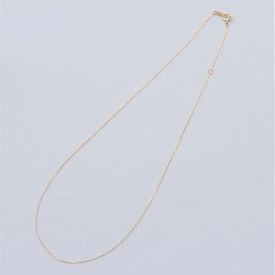 ネックレス チェーン 小豆 18金 ゴールド 0.34mm × 1.1mm幅 36cm 37cm