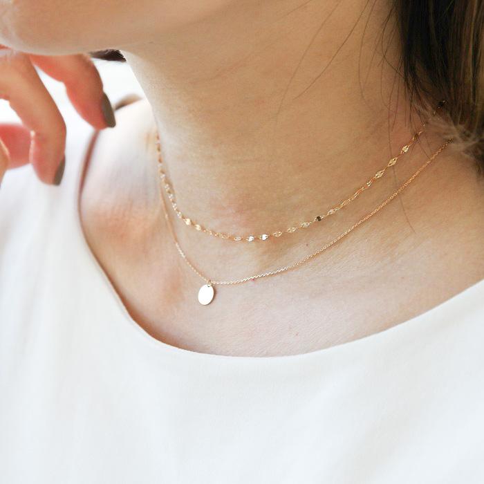 ネックレス チェーン ペタル 18金 ゴールド 0.28φ×1.8mm幅 45cm ネックレス チェーン ペタル 18金 ゴールド 0.28φ×1.8mm幅 45cm