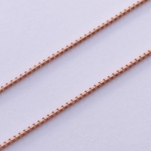 ネックレス チェーン ベネチア 18金 PG ピンクゴールド 0.5mm幅 36cm 