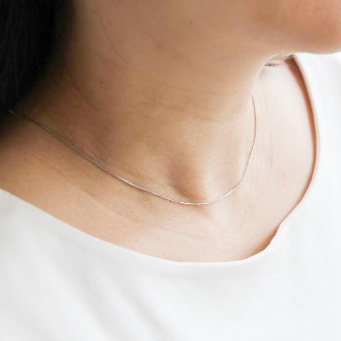 ネックレス チェーン ベネチア プラチナ Pt850 0.8mm幅 36cm 37cm 38cm