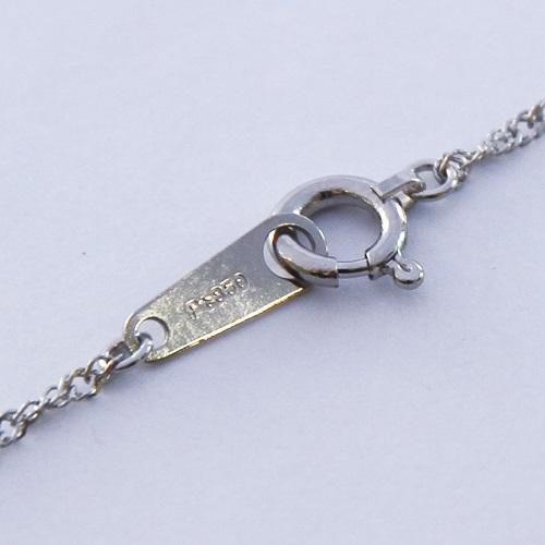 ネックレス チェーン スクリュー プラチナ Pt850 0.25φ×1.4mm幅 36cm