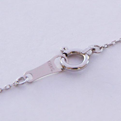 ネックレス チェーン ベネチア 18金 WG ホワイトゴールド 0.7mm幅 36cm