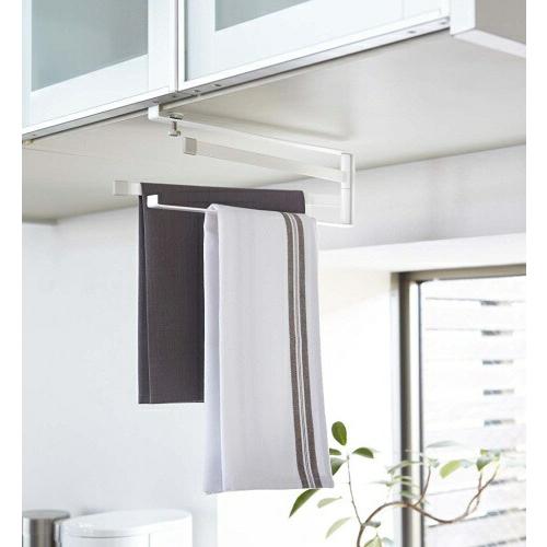 戸棚下布巾ハンガー プレート ホワイト キッチン タオル掛け 布巾ハンガー フキンハンガー ふきん掛け おしゃれ スタイリッシュ 山崎実業 シンプル 2442 57 yahoo メルシープレゼント 雑貨屋 通販 Yahoo ショッピング