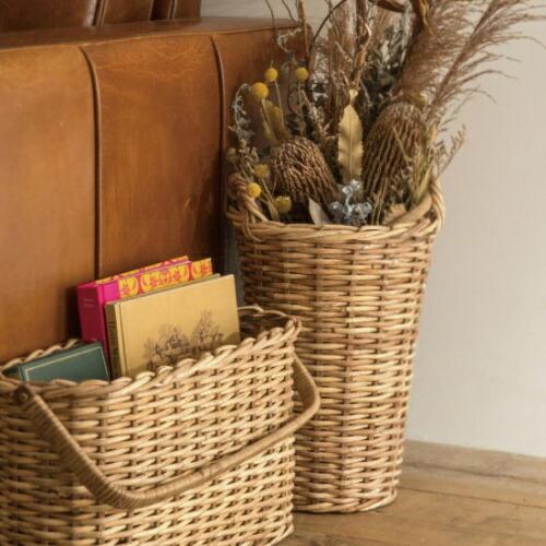 バスケット トールバスケット 小物入れ 小物整理 収納 かご カゴ おしゃれ インテリア キッチン 台所 かご 籠 ラタン Posh Living ポッシュリビング yahoo メルシープレゼント 雑貨屋 通販 Yahoo ショッピング
