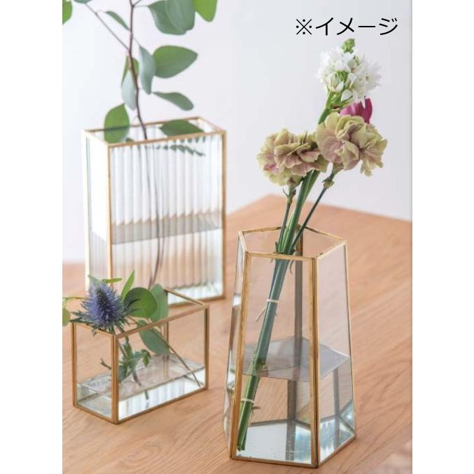 花瓶 フラワーベース フレームフラワーベース ソリッド ガラス ブラス 角型 ゴールド Posh Living ポッシュリビング ガラス アンティーク風 送料無料 yahoo メルシープレゼント 雑貨屋 通販 Yahoo ショッピング