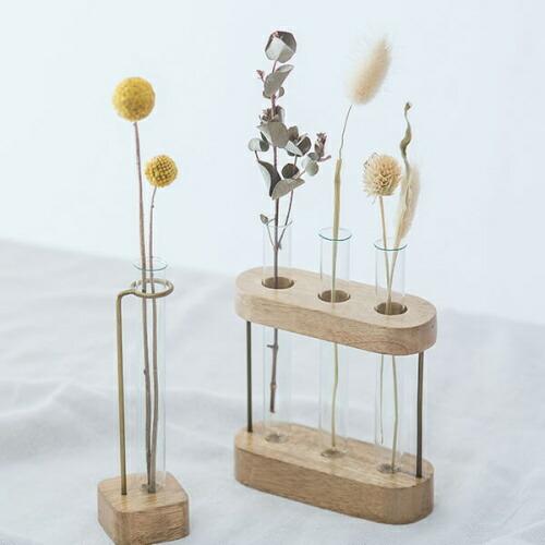 POSH LIVING フラワーベース トリプルチューブ 3本 ウッド 木製 POSH LIVING フラワーベース トリプルチューブ 3本 ウッド 木製