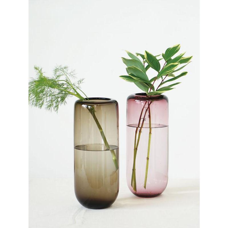 レトロ　大型フラワーベース 花瓶 大きい ビッグベース パゴダ ブラウン【アクシス/Homestead