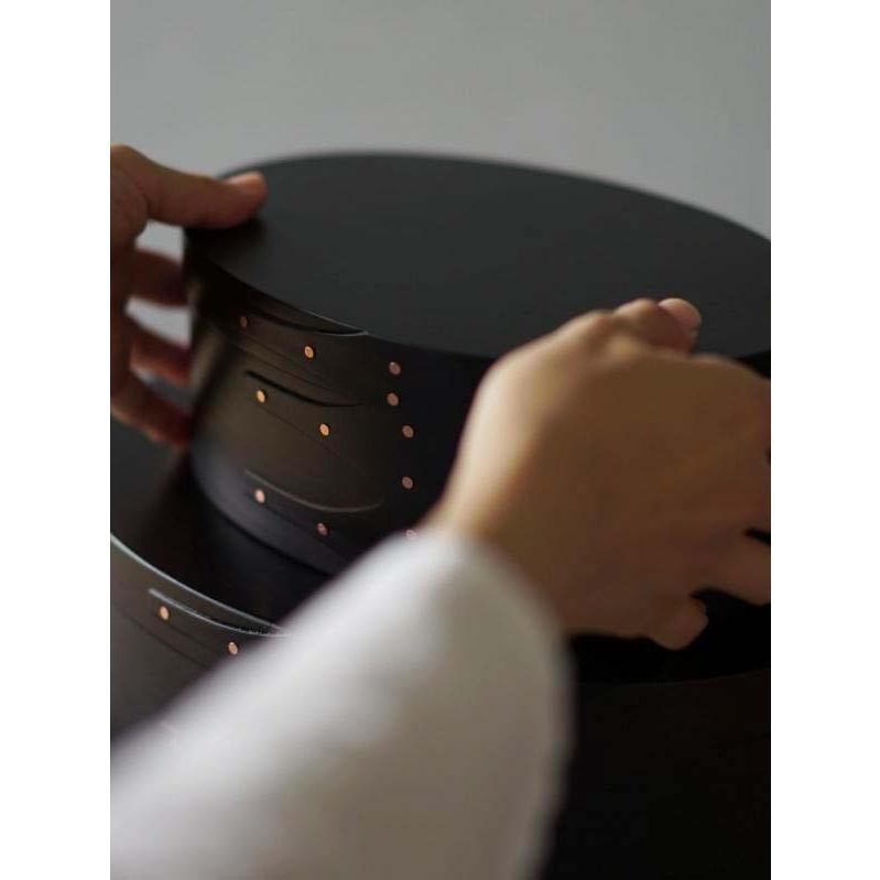 AXCIS（アクシス） シェーカー オーバルボックス L ブラック 黒色