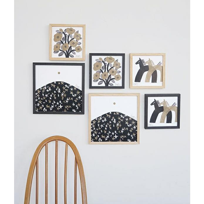 マチスのアート ナチュラルフレーム ポスター フレーム付き Le platane S 37.5×37.5cm 木製 正方形