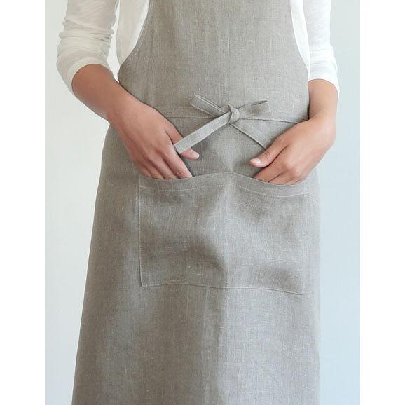 fog linen work（フォグリネンワーク） リネンフルエプロン ナチュラル