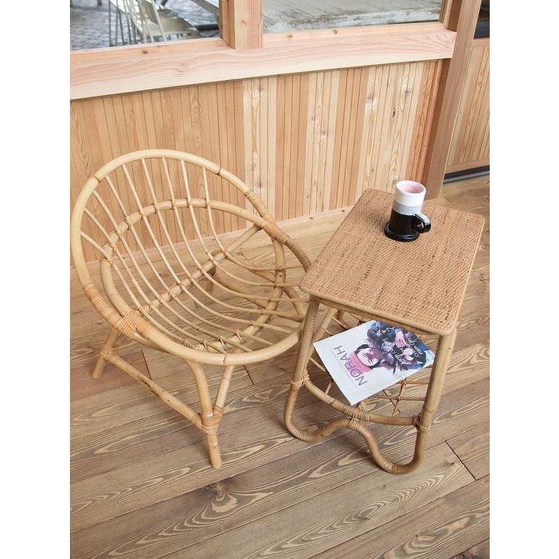 AXCIS（アクシス） スツール ラタンラウンドチェア イス 椅子 丸型