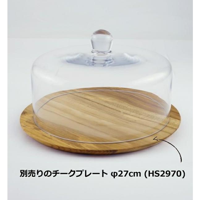 ガラスドーム 23cm ディスプレイドーム ６〜７号のケーキ アンティーク風 TE861 テテアテテ tete a tete オブジェなどを展示するのにオススメなガラス製ドーム｜merci-p｜03