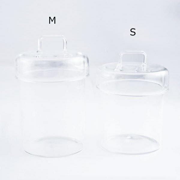 AXCIS（アクシス） ガラスキャニスター Mサイズ キャニスター ふた付