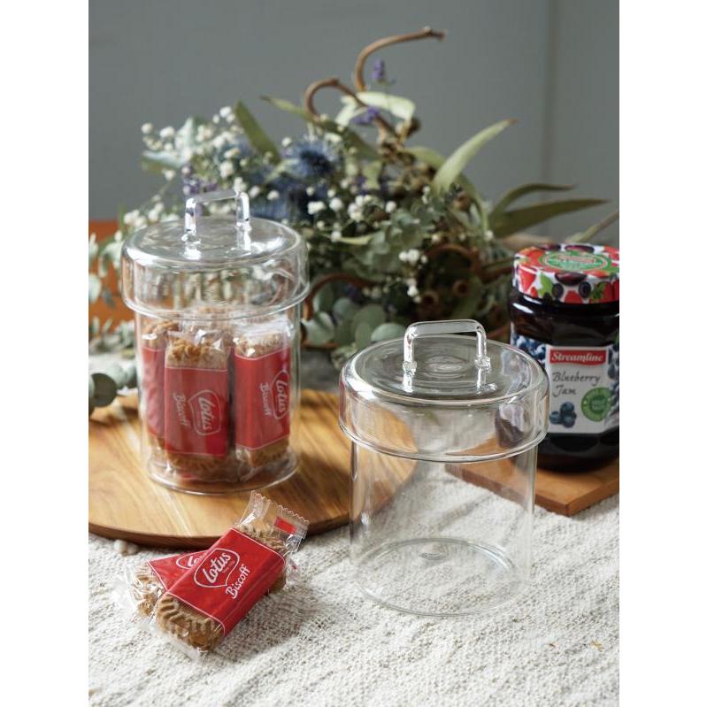 耐熱ガラス製蓋付きキャニスター AXCIS（アクシス） ガラスキャニスター Mサイズ キャニスター ふた付