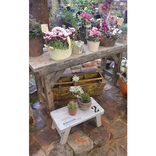 アンティーク風 ウッドミニテーブル ホワイト azi-azi アジアジ