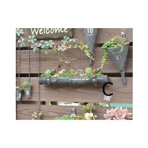 アンティーク風 ティン樋プランターc 壁掛けプランター ガーデン 雑貨 ハンギング ポット ガーデニング雑貨 Az 1164