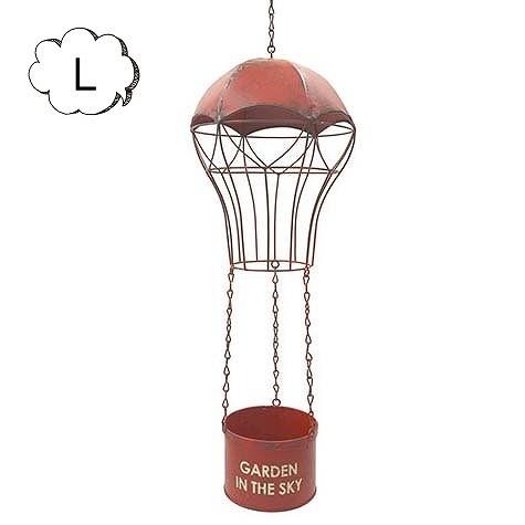 気球プランター Lサイズ レッド AZ-1373 アンティーク風 azi-azi アジアジ ガーデニング 雑貨 ガーデン 最大85％オフ！ ウォールハンギング 送料無料 全国組立設置無料 はんぎんぐ 吊り下げ