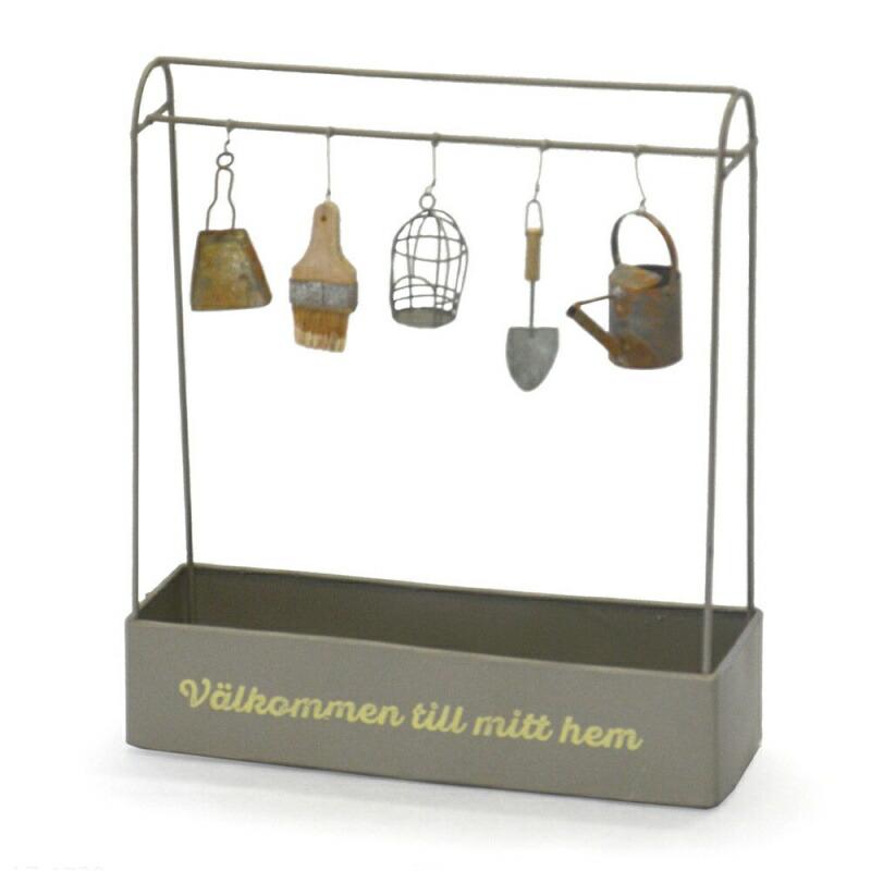 プランター ミニチュア付きティンプランター プランターボックス