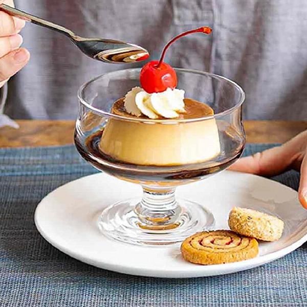 昭和レトロ　喫茶店•カフェ　クリアガラス デザートカップ フット付き　5個セット 東洋佐々木ガラス アイスクリーム レトロ 昭和レトロ 純喫茶 喫茶店