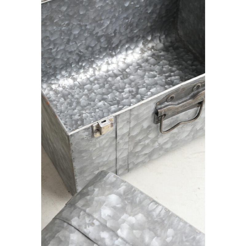 ベージ・トランクボックス 2点セット アンティーク風 コベントガーデン