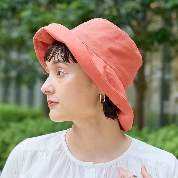 ハット 帽子 ストールハット リネン コットン 綿 折りたためて ハット 帽子 ストールハット リネン コットン 綿 折りたためて