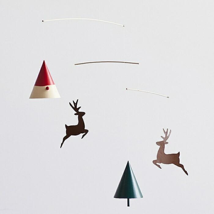 ブリキ モビール 三角コーンのクリスマスモビール ノエル オブジェ