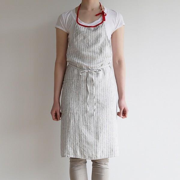 試着のみ リーノエリーナ エプロン ミラ ブランデール ブラック Lino e Lina（リーノエリーナ） フルエプロン ミラ・ブランデール