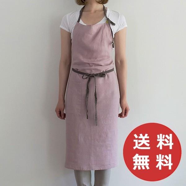 24295 ハルソラタン リネン100% かっぽう着 【ライトカーキ】 24295